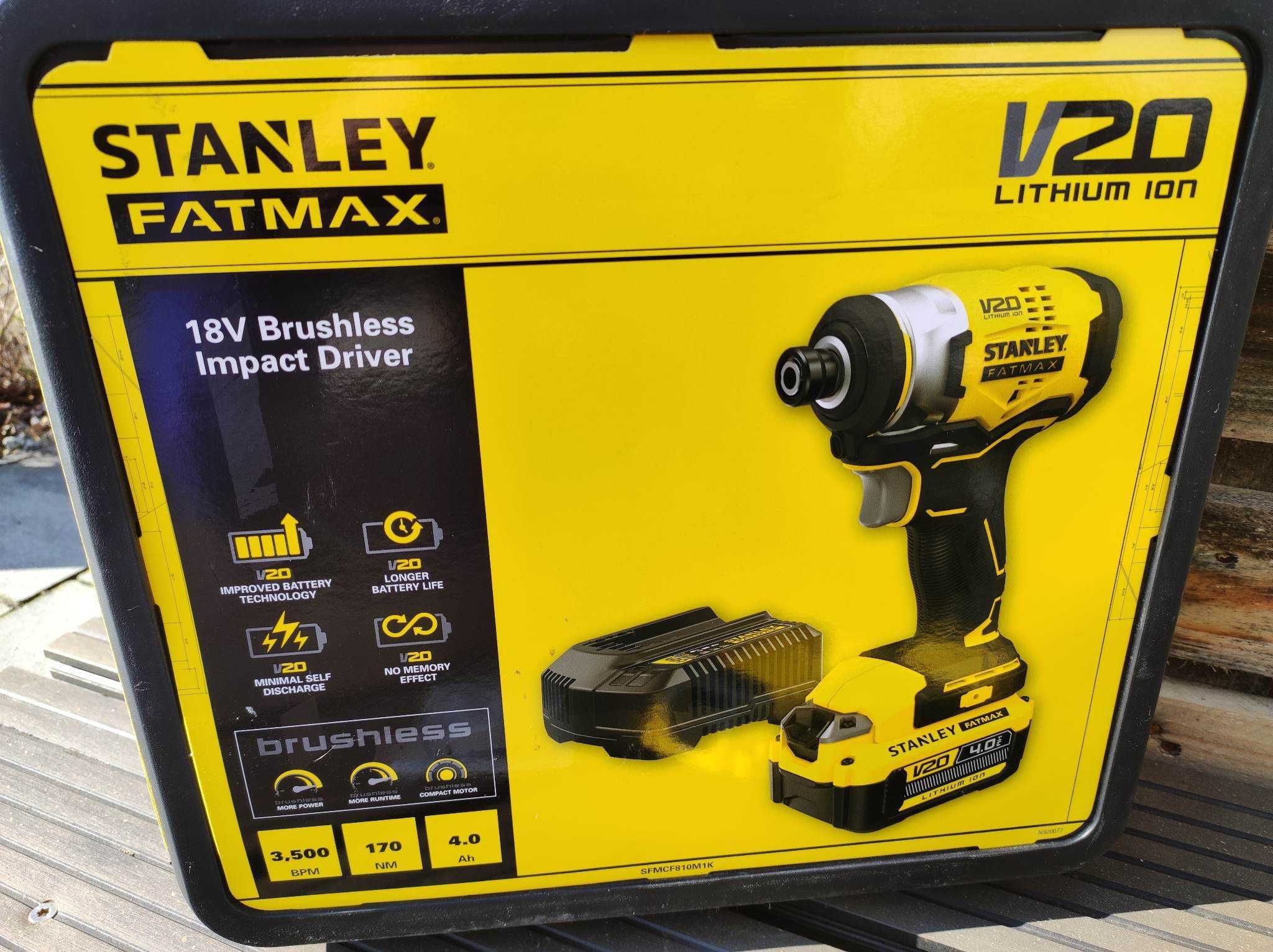 STANLEY Zakrętarka 20V 4Ah NOWA klucz udarowy FatMax SFMCF810M1K