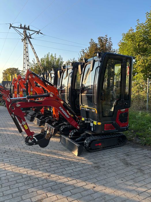 Nowa minikoparka Kingway z kabiną + 3 łyżki gratis