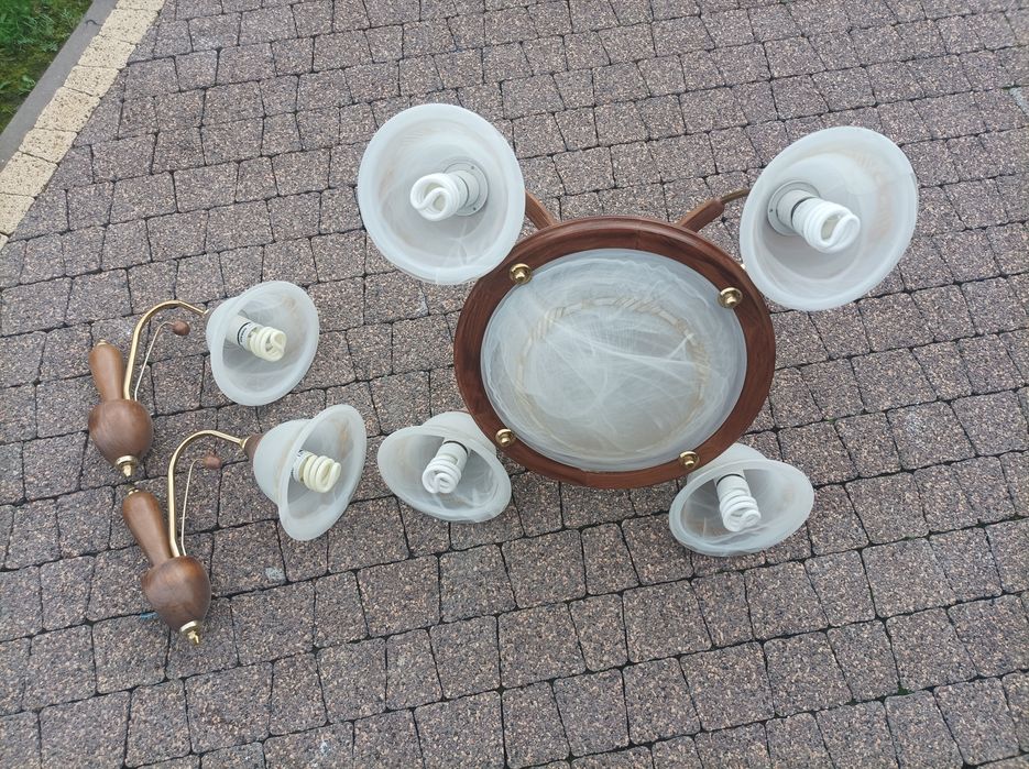 Żyrandol + kinkiety