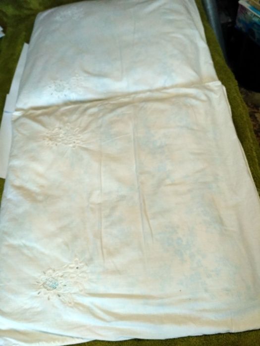 2 подушки наволочки ссср советские белые с розами ришелье вышивка