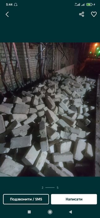 Продаж б.у цегли, фишера, перемичок