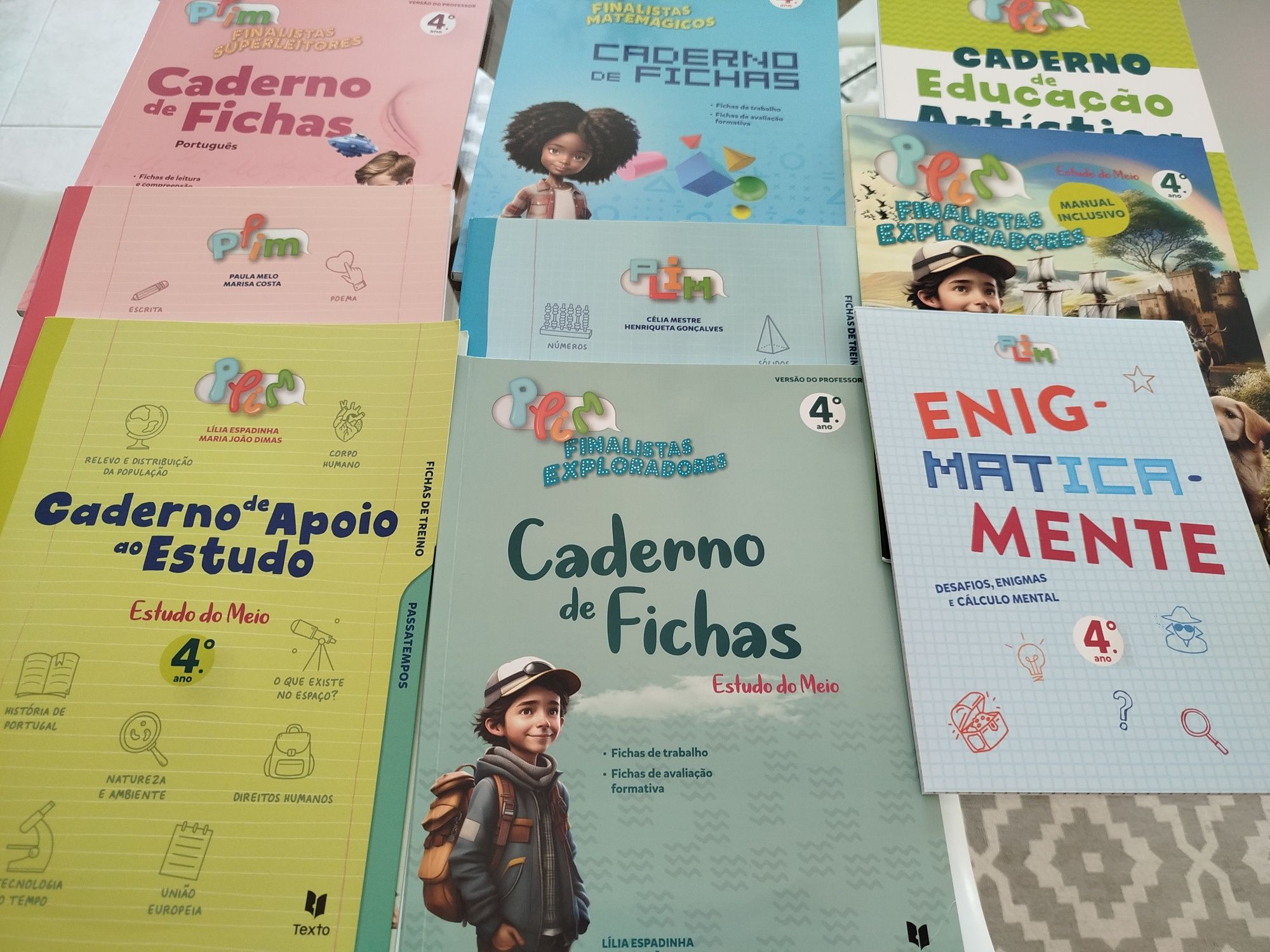 Cadernos de fichas Plim 4° ano. Versão do professor. Novos.