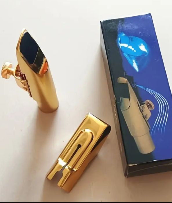 Ustnik do saksofonu altowego NOWY rozmiar 6 - solidny złoty metal MOC!