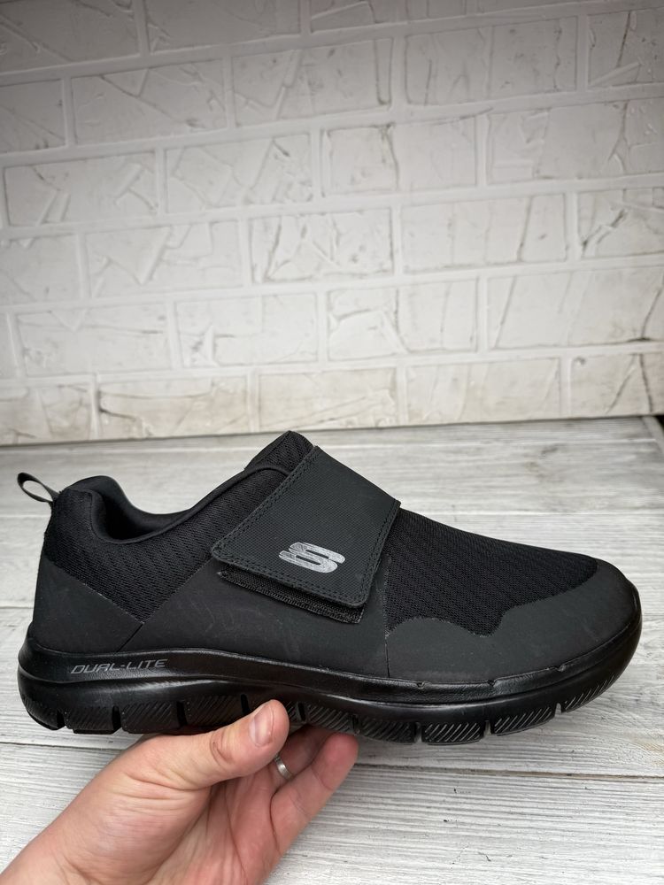 Мужские черные кроссовки skechers flex advantage 2.0 44 размер