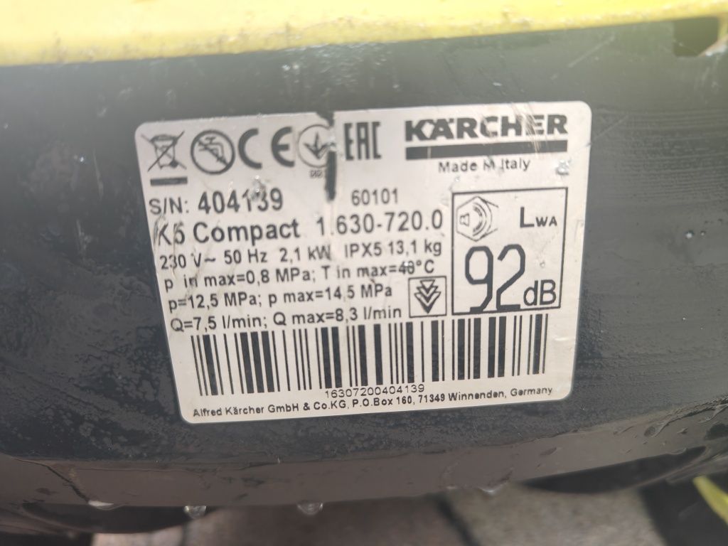 Karcher K5 Compact myjka ciśnieniowa z akcesoriami mosiężna dysza