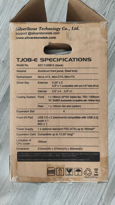 Obudowa komputerowa micro-ATX SilverStone TJ08-E Evolution - komplet