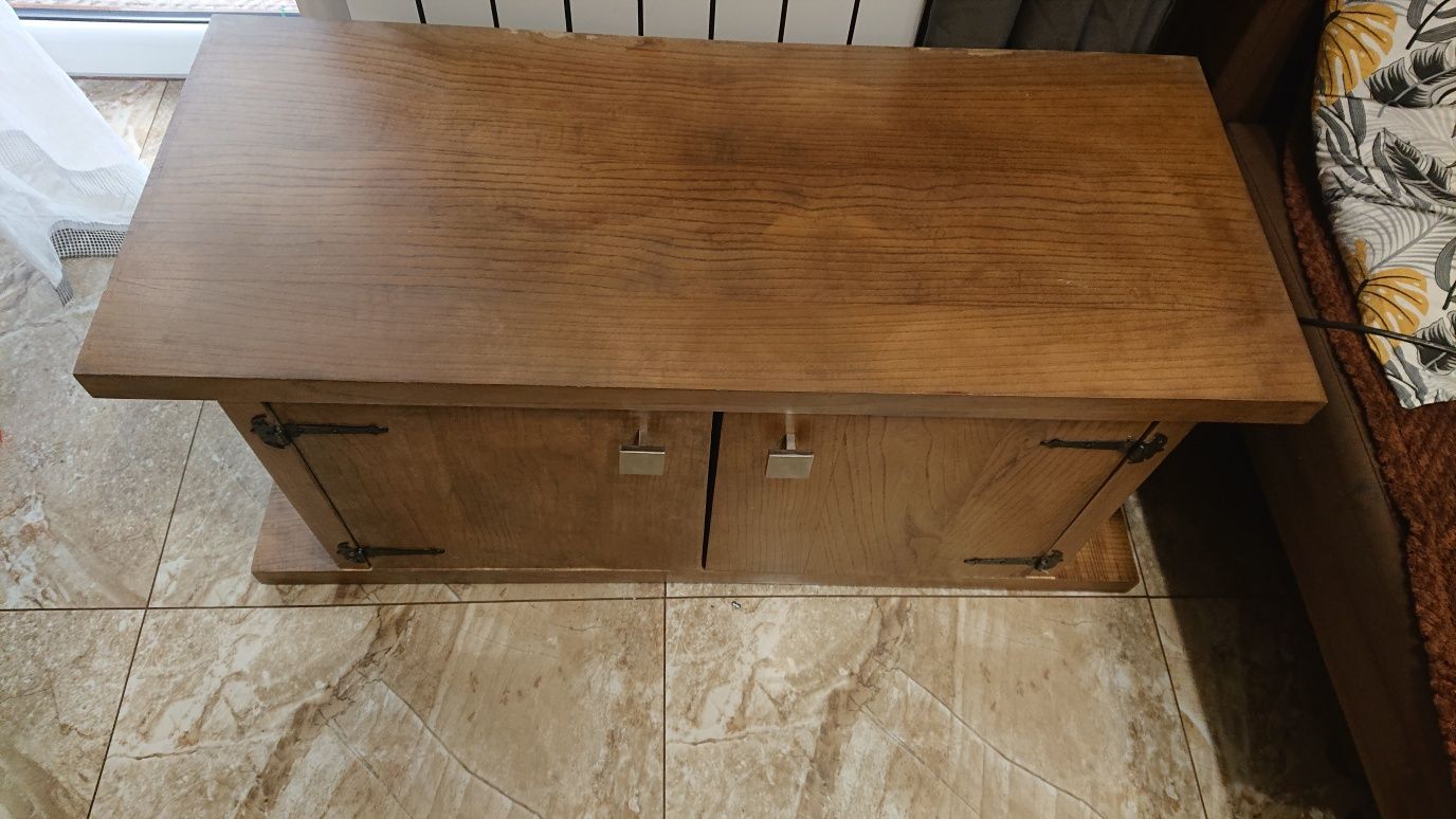 Szafka pod akwarium mała komoda jesionowa blat 3,5cm lity