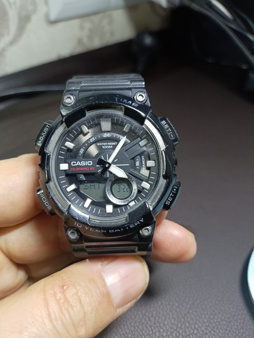 Мужские часы Casio AEQ-110, оригинал, водонепроницаемые часы, Одесса