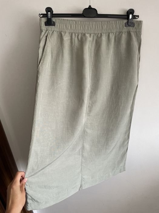 Massimo Dutti midi spodnica z kieszeniami len lyocel L