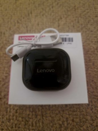 Lenovo LP40 czarne bezprzewodowe słuchawki NOWE