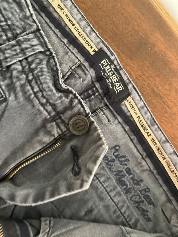Calças Chino Pull&Bear – Tamanho 38 – Azul Escuro