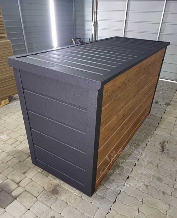 Zabudowa koszy na śmieci wiata 207x80x120 cm 3x240L GP342