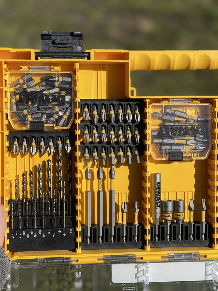 DeWALT MAXFIT Набір Біти Свердла 130Шт. +Великий Кейс TSTAK USA