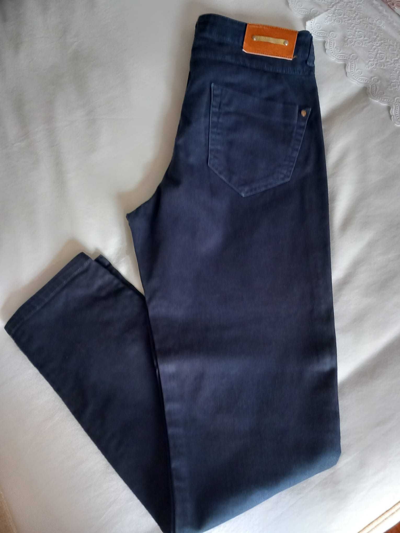 Calças azul escuro tamanho 40 - Zara