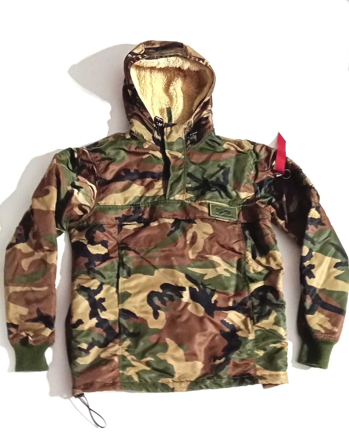 Kurtka Alpha Industries L camo anorak raz ubrana snowboard narty