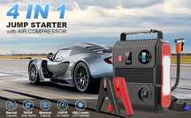 Jump Starter 4 em 1 com Inflador de Ar * 12V * 3000A