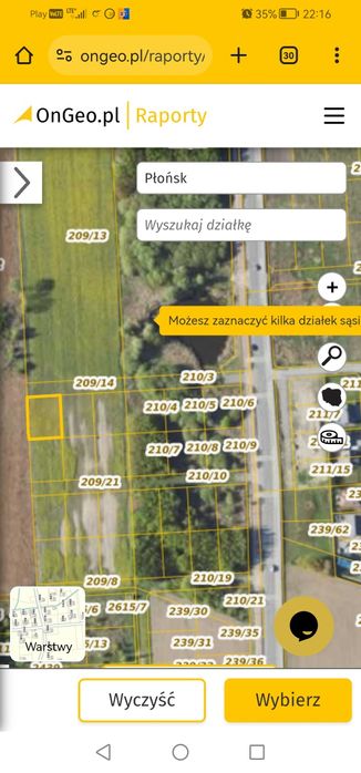 Sprzedam działkę budowlaną na osiedlu Sadyba