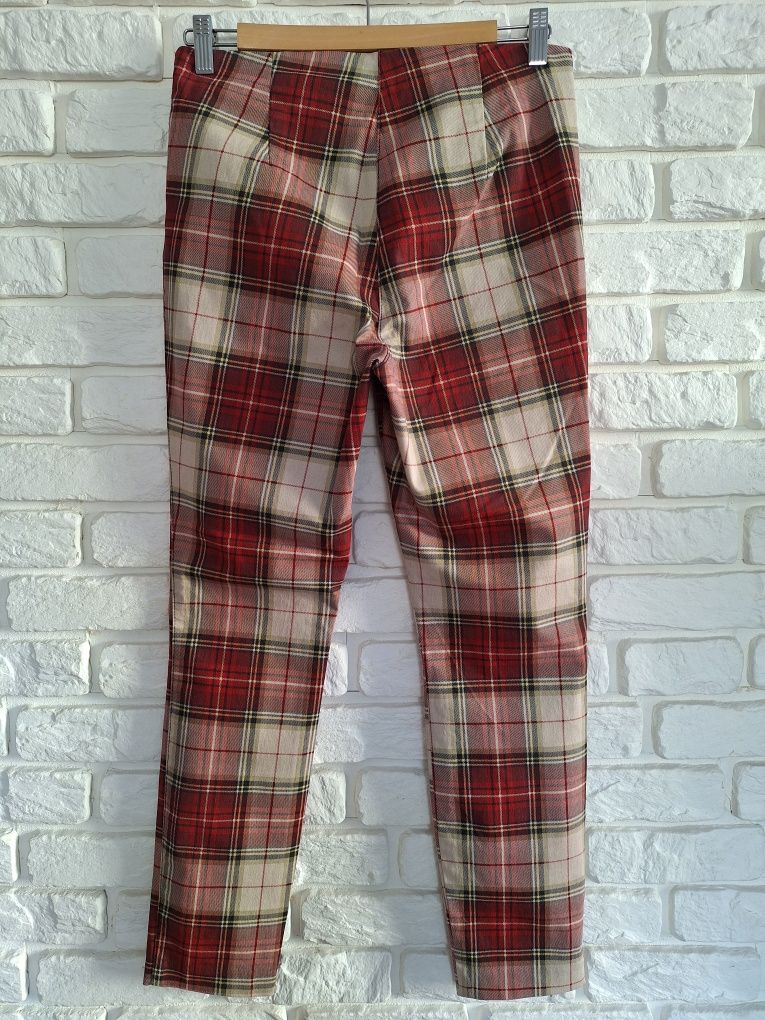 Punk Rock Grunge Slim Pants Rurki w kratkę Wysoki Stan H&M