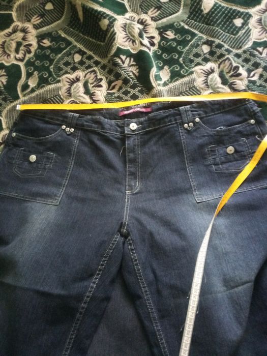 Джинсы -бриджи большой размер