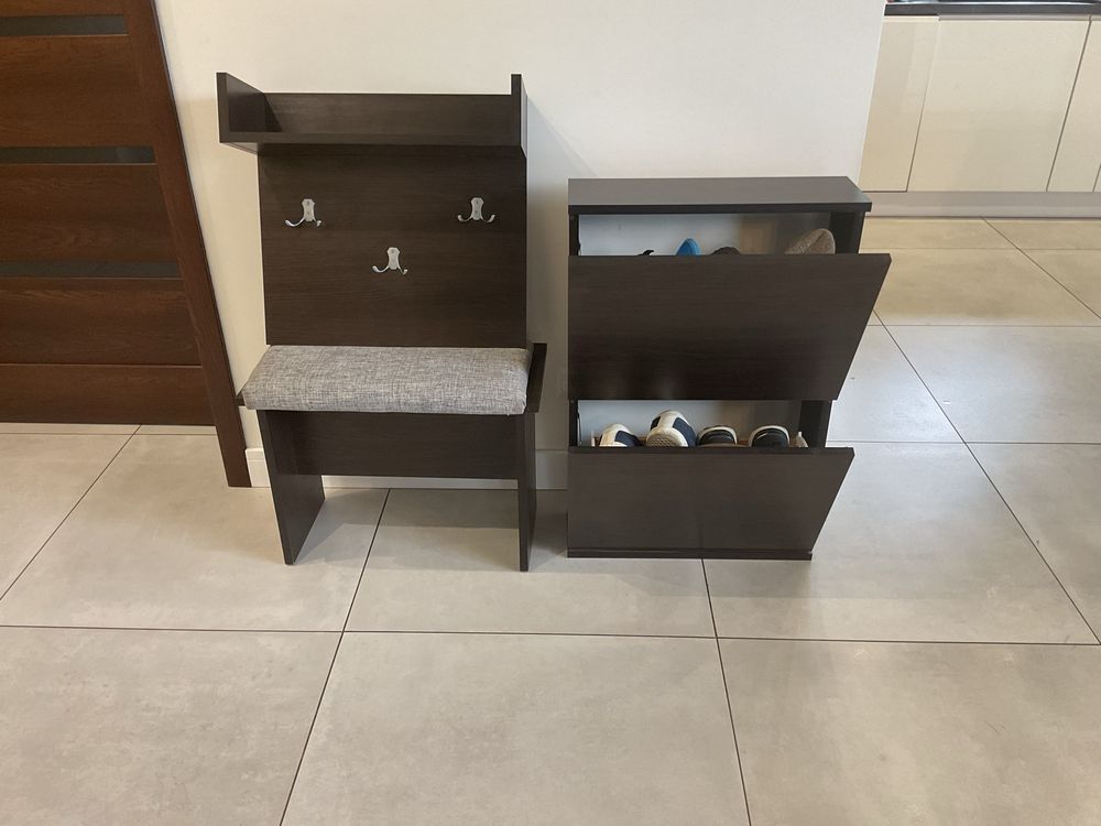 Szafka na buty Wieszak na kurtki Siedzisko