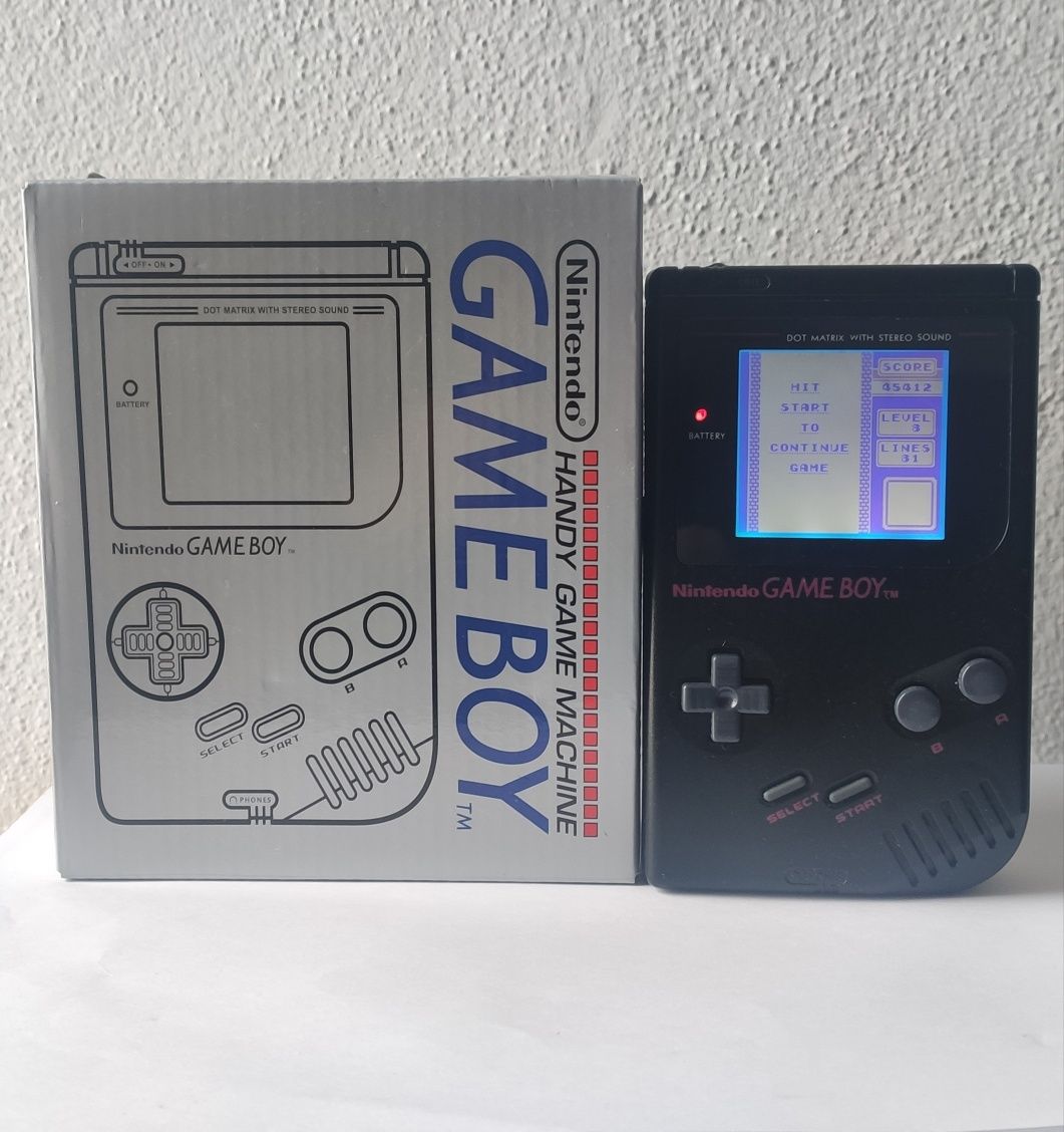 Gameboy com ecrã iluminado c\caixa Tetris