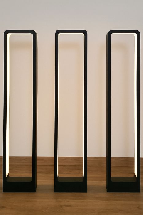 3 lampy ogrodowe NOWE ramka