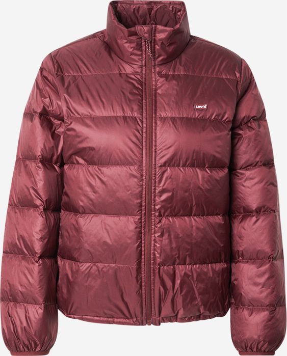 Легка пухова куртка levis пуховик левіс чорна бордо