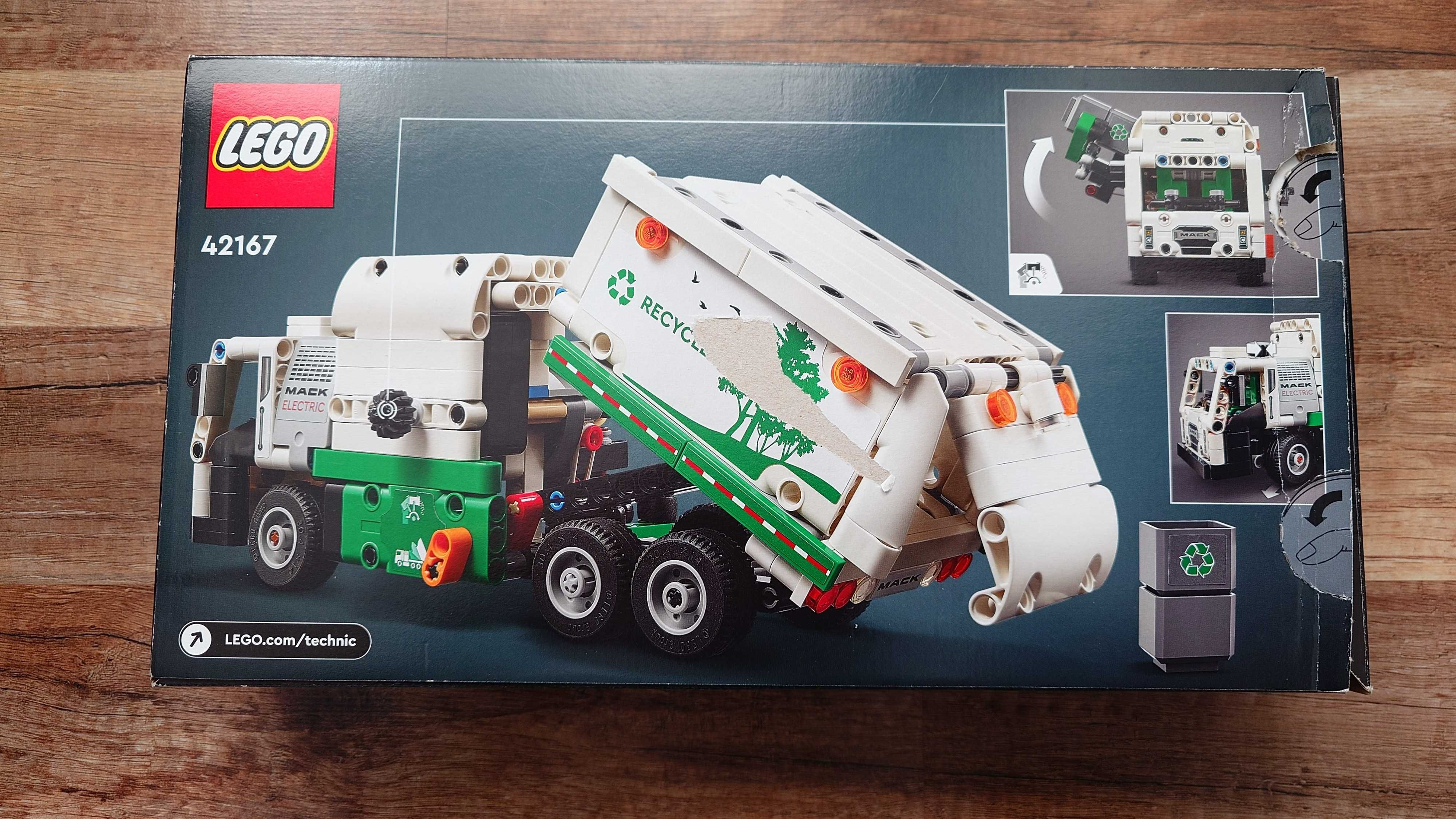Puste pudełko Lego Technic 42167 Mack LR Electric Śmieciarka