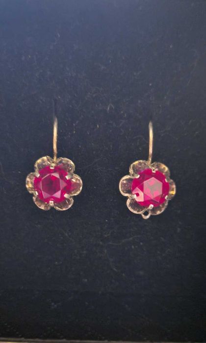 Серьги серебро СССР 875 проба позолота ,