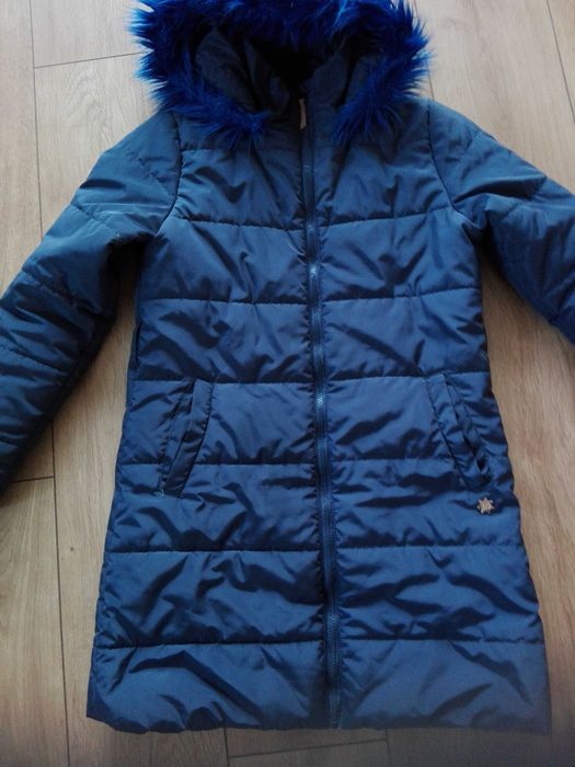 Płaszcz ocieplany jesień-zima, kurtka 164, stan idealny, 5-10-15