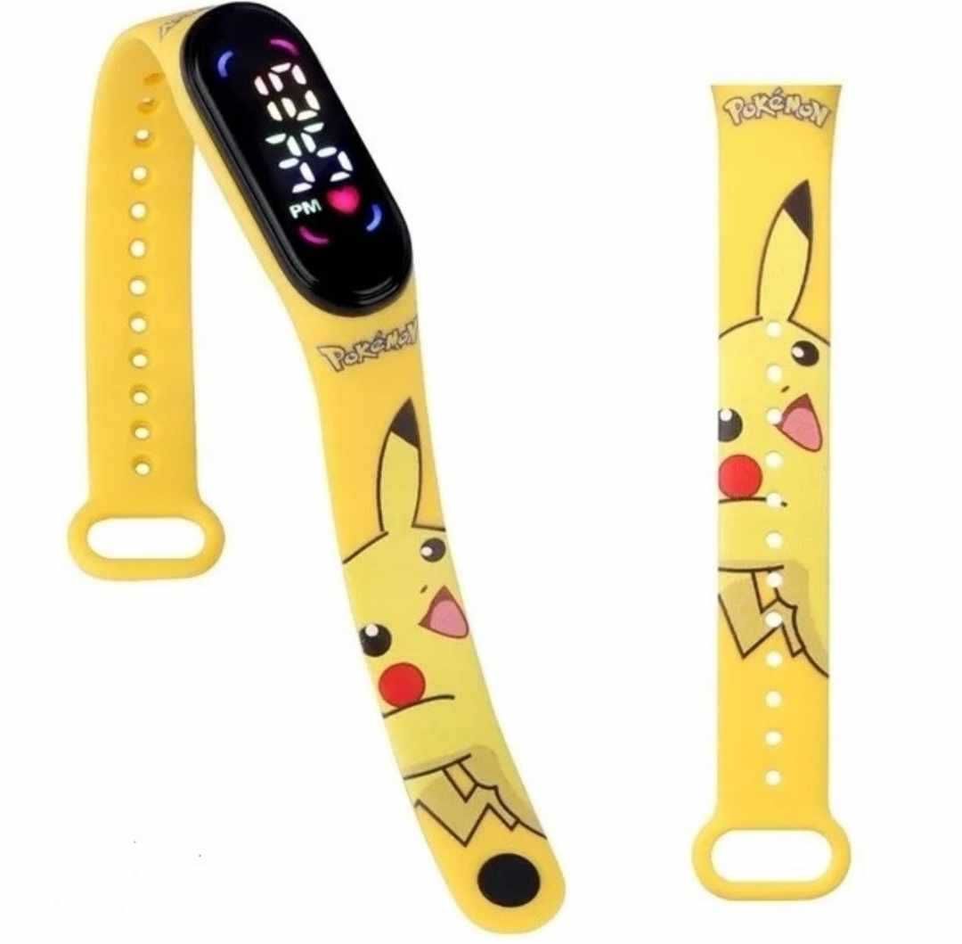 zegarek elektroniczny cyfrowy LED PIKACHU POKEMON band dla dzieci