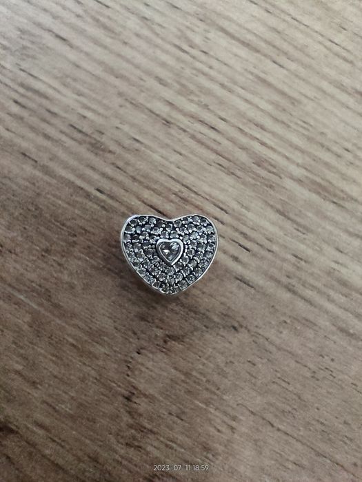 Charms serce srebrny