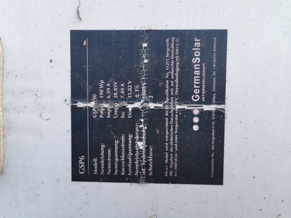 panele fotowoltaiczne 190 W