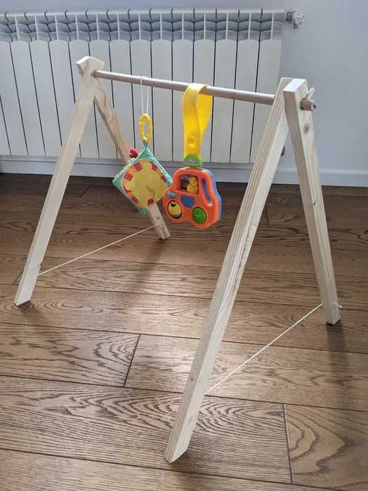 Stojak edukacyjny pałąk baby gym drewniany, handmade, nowy