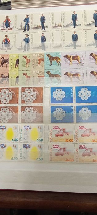 Selos de Portugal 84 quadras em séries completas