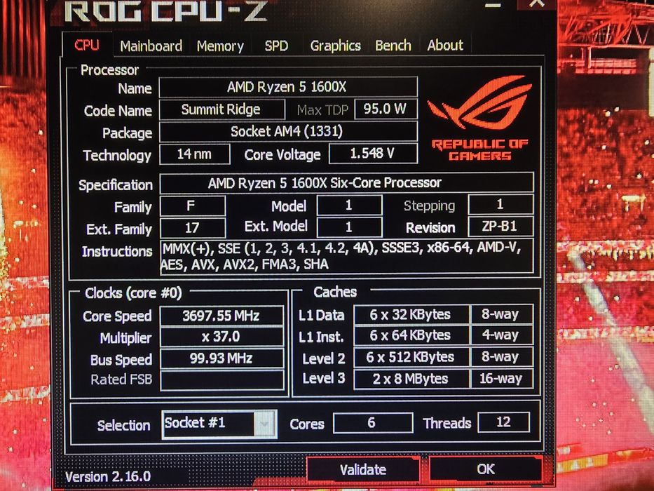 Processador AMD Ryzen 5 1600X AM4