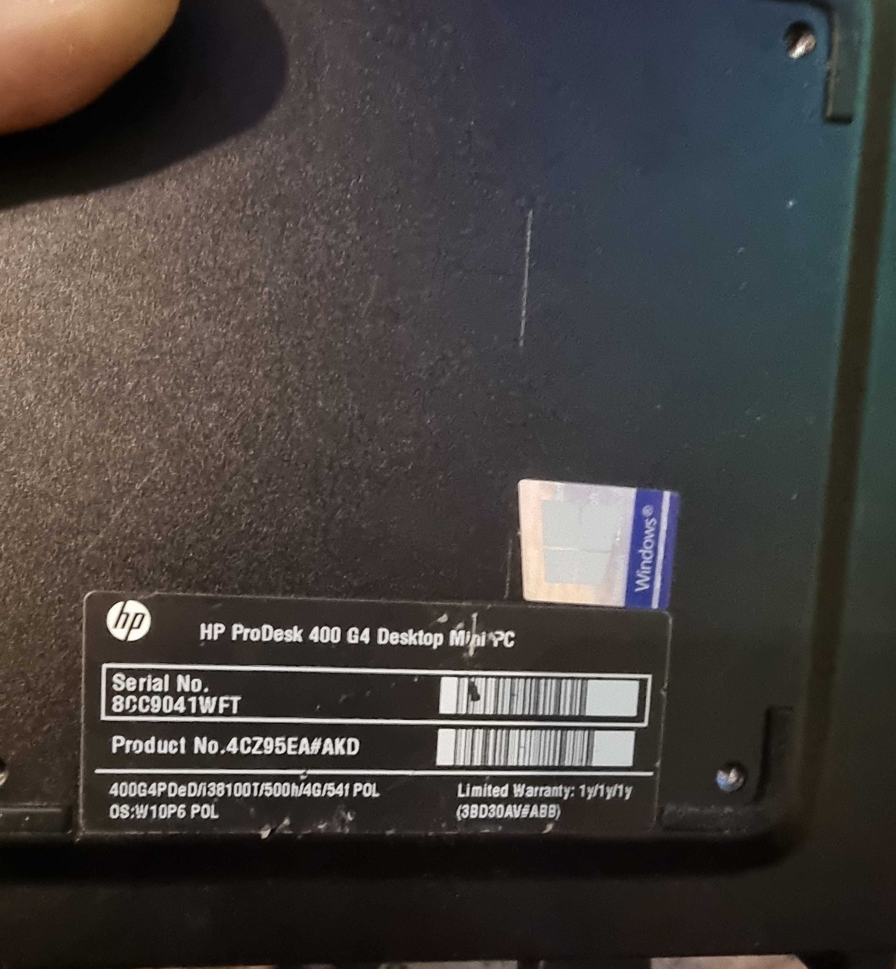 komputer minipc hp prodesk 400 g4