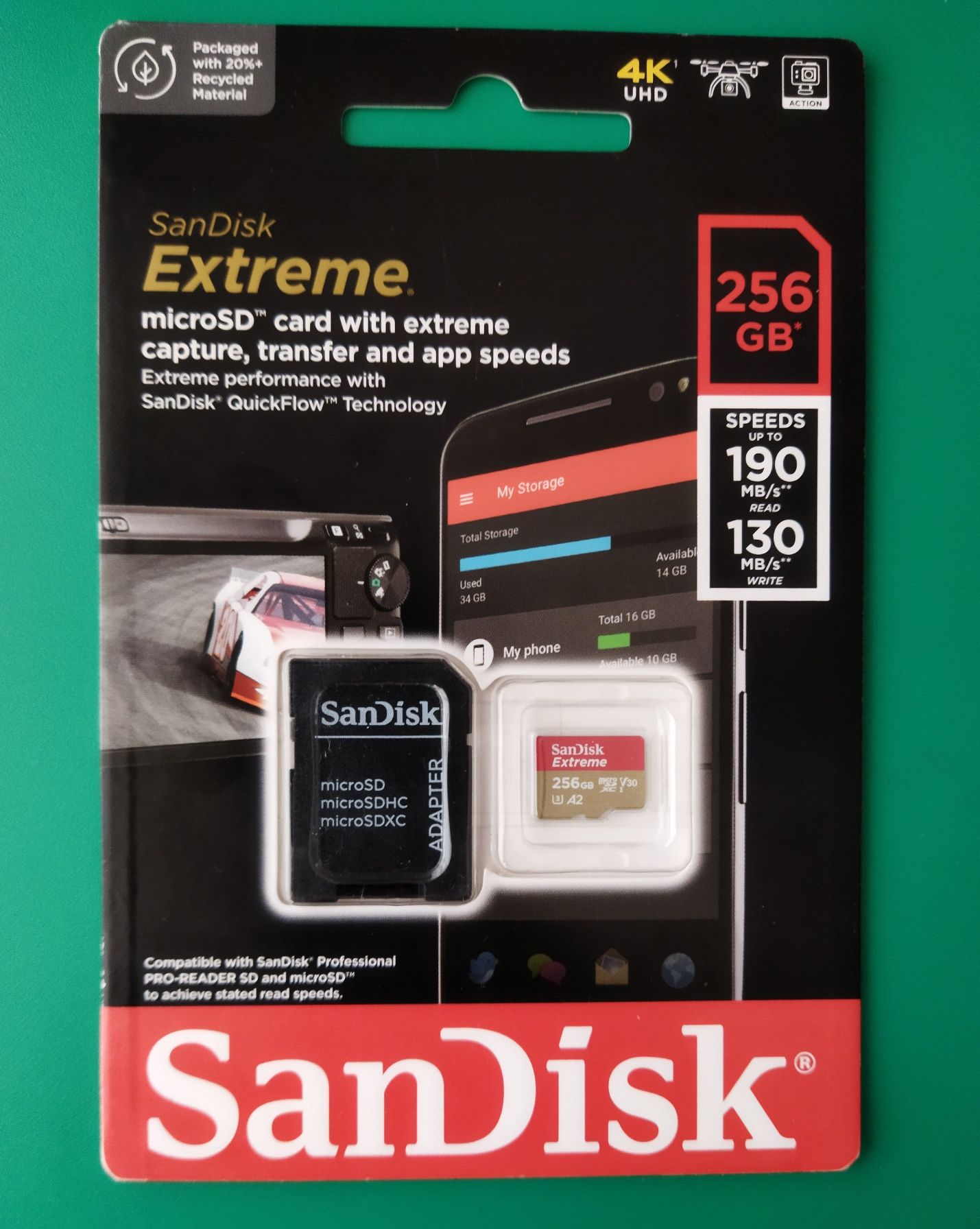Карта пам'ятi 3в1, SanDisk Extreme 256GB +кардрiдер Kingston +кейс JJC