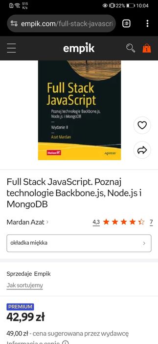 Wszechstronny JavaScript. + Full Stack JavaScript