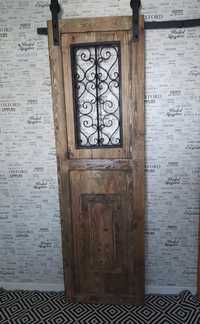 Drzwi w stylu wiejskim rustykalnym, stodoła, metaloplastyka