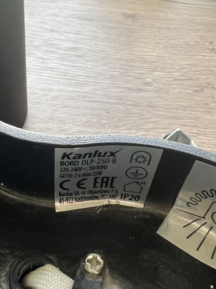 Czarna oprawa sufitowa natynkowa punktowa spot lampa BORD kanlux gu10