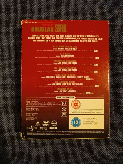 Coleção de 7 filmes de Douglas Sirk em DVD (portes grátis)