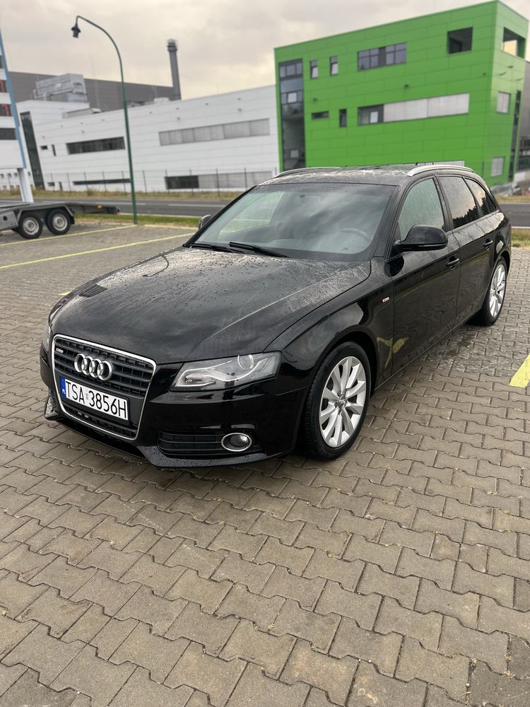 Audi A4B8 s line, parktronic, bi-xenon, nawigacja, skóra, czarny sufit