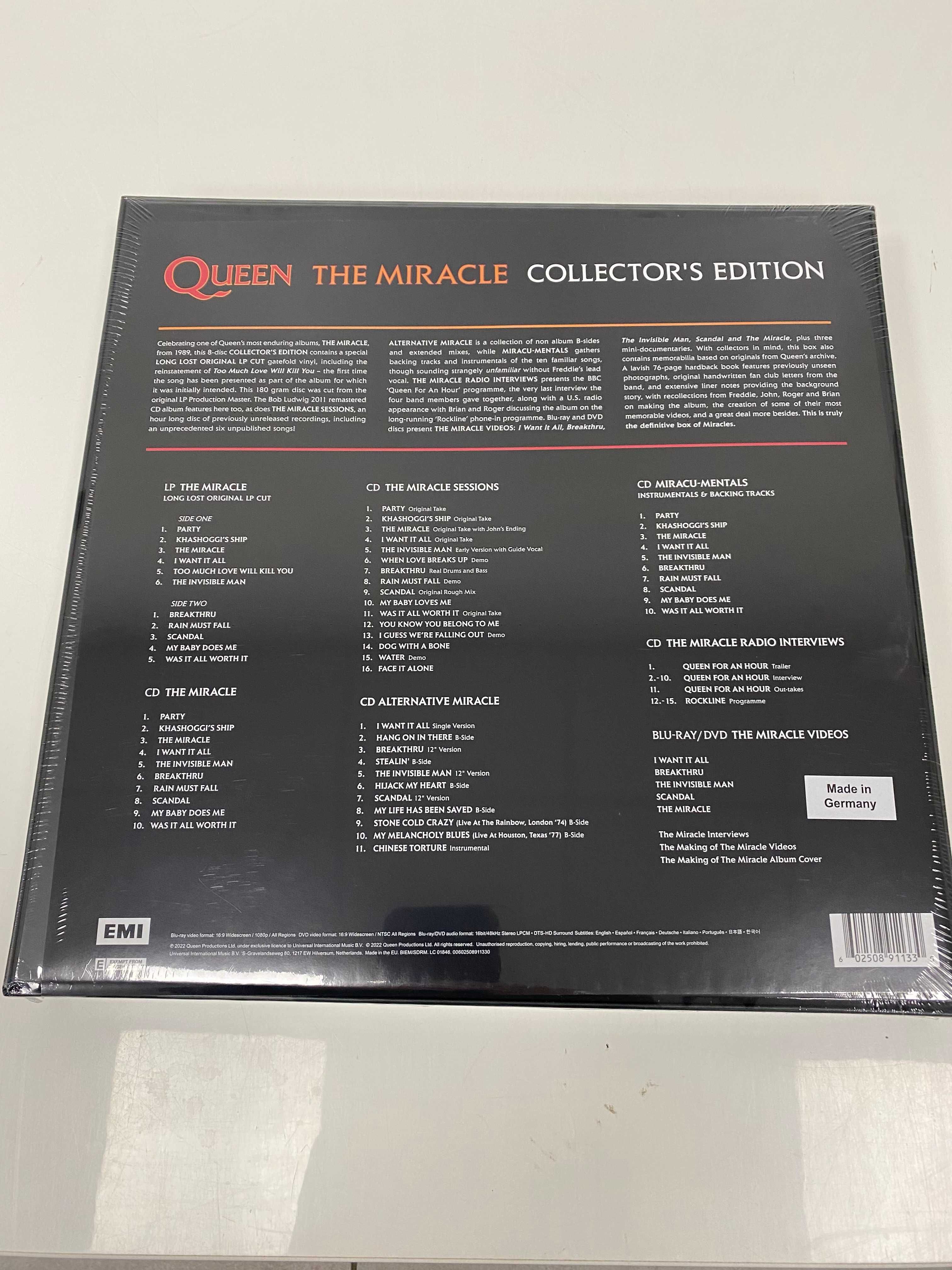 QUEEN The Miracle Deluxe BOX SET (LP+5CD+Blu-Ray+DVD)