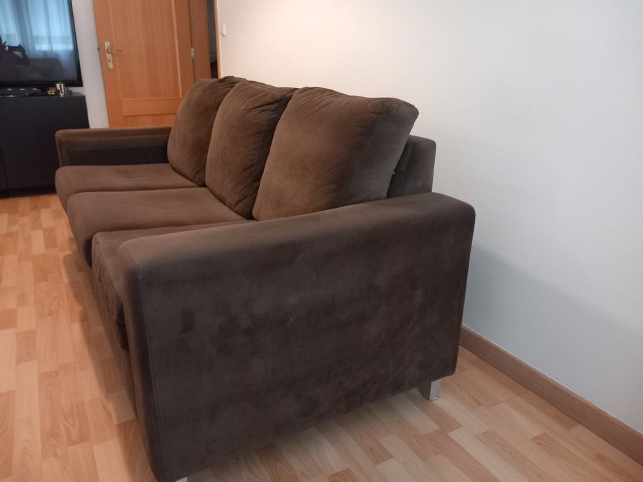 Sofá, castanho escuro, 3 lugares, muito bom estado
