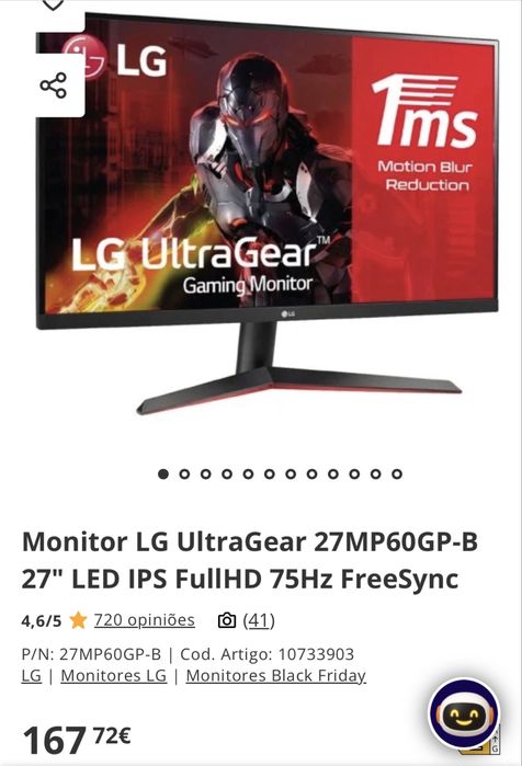 Monitores LG 27MP60GP-B