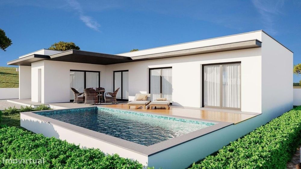 Moradia térrea com 3 quartos,    vista de Campo e piscina -  Cela ,