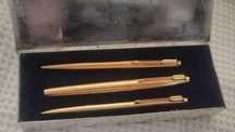Conjunto canetas Parker 65 Consort Insígnia 14k Vintage Anos 70