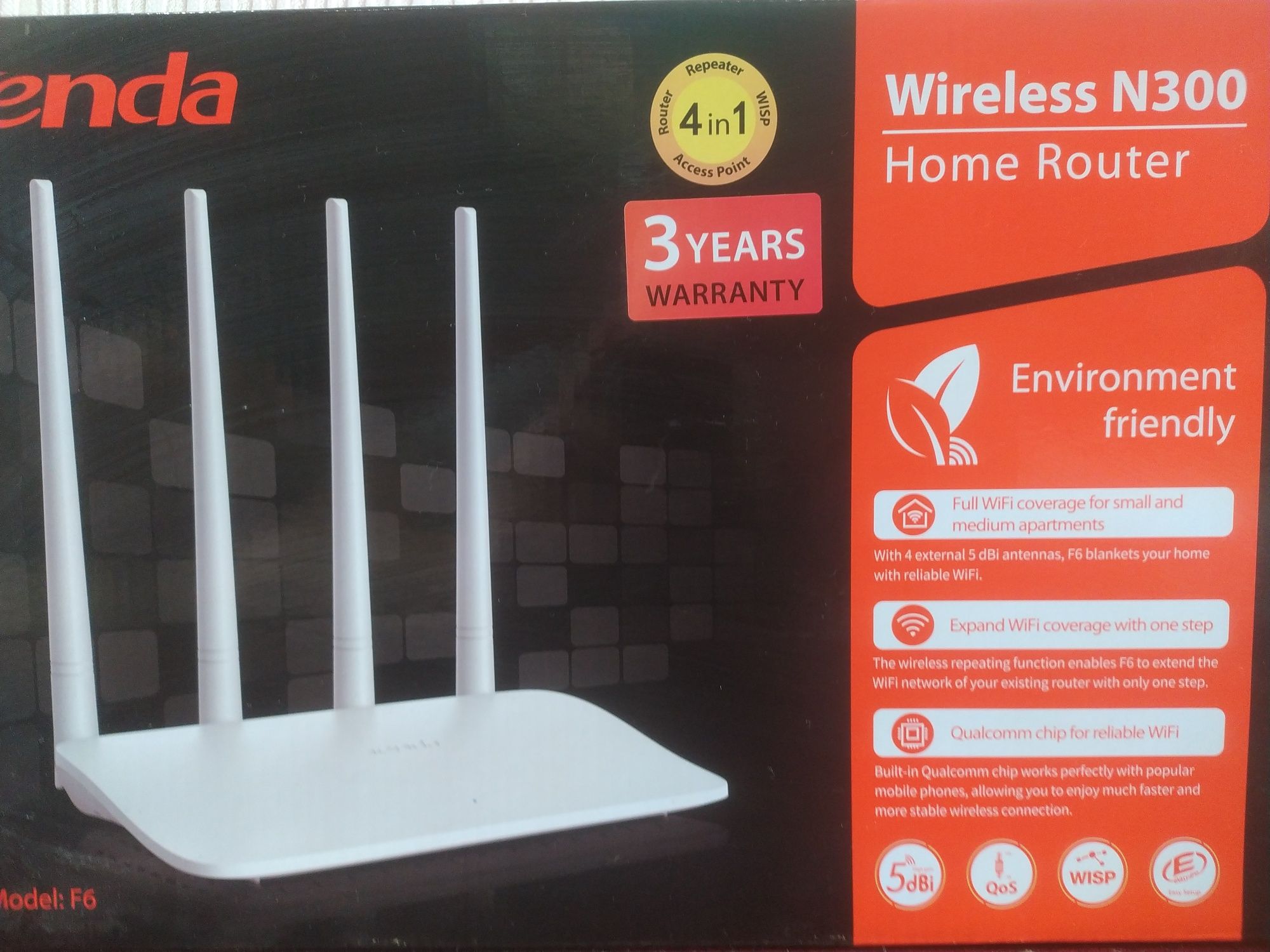 Wi-Fi роутер, маршрутизатор Tenda F6 N300