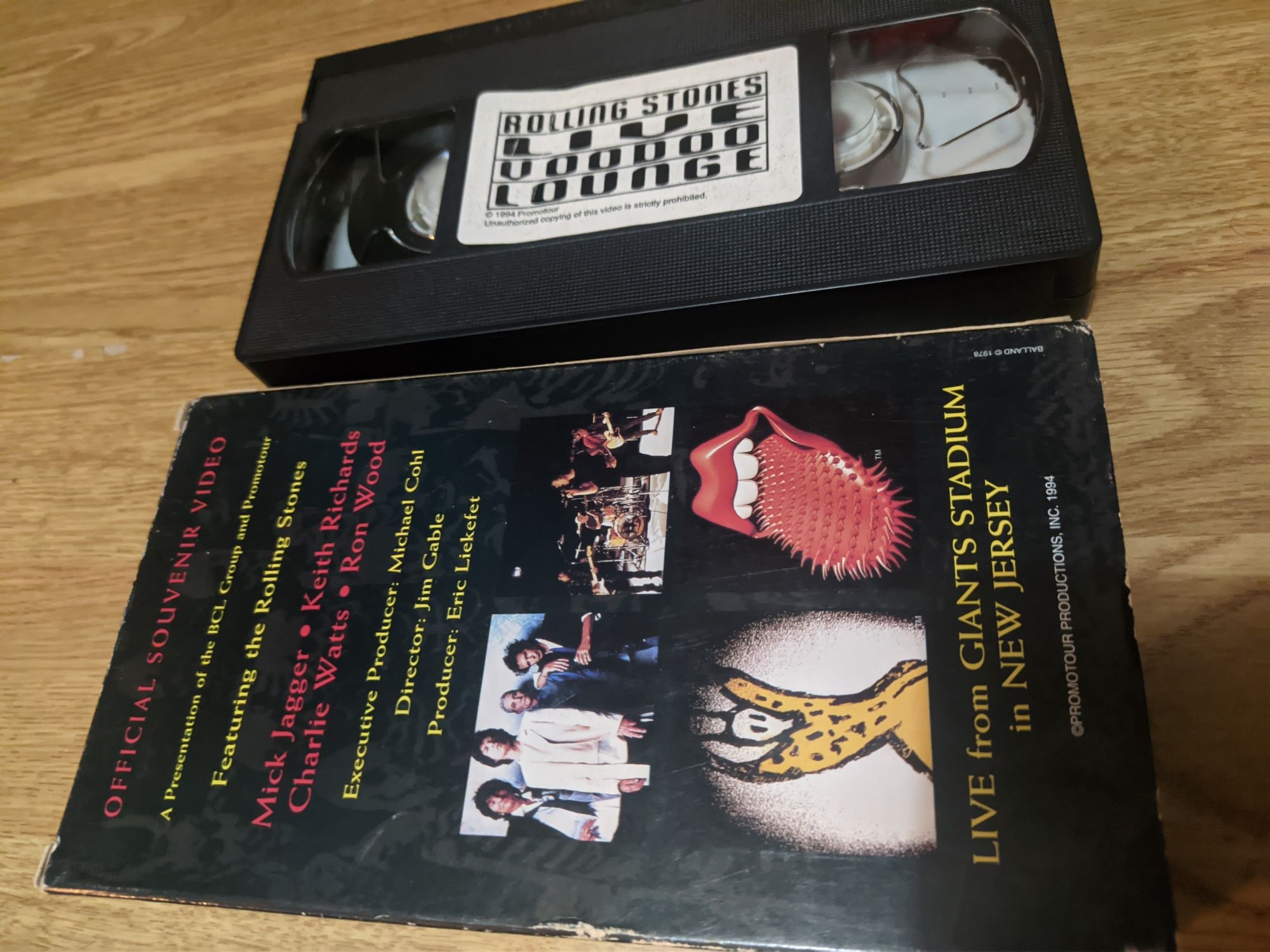 Cassete VHS rolling stones 1994